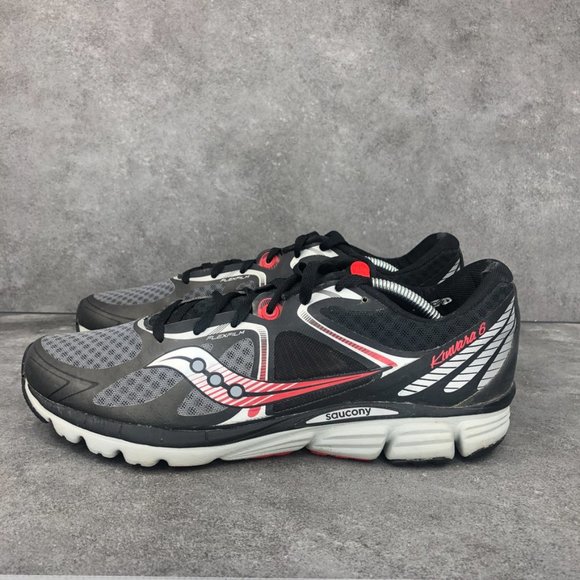 Saucony Kinvara 6 Running Shoe Sneaker, Black Red, Men's 11 - Picture 3 of 9